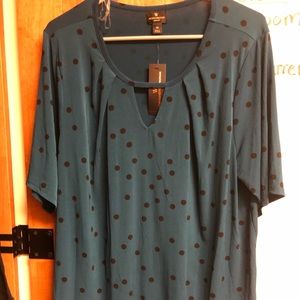 NWT polka dot blouse